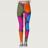 Retro Color Polka Dots Pattern #15 Leggings (Voorkant)