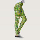 Retro Color Polka Dots Pattern #19 Leggings (Rechts)