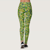 Retro Color Polka Dots Pattern #19 Leggings (Achterkant)