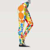 Retro Color Polka Dots Pattern #20 Leggings (Rechts)