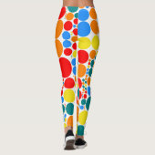 Retro Color Polka Dots Pattern #20 Leggings (Achterkant)