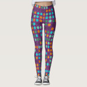 Retro Color Polka Dots Pattern #2 Leggings (Voorkant)