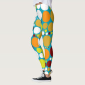 Retro Color Polka Dots Pattern #6 Leggings (Links)
