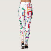 Retro Color Squares Pattern #10 Leggings (Achterkant)