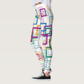 Retro Color Squares Pattern #10 Leggings (Links)