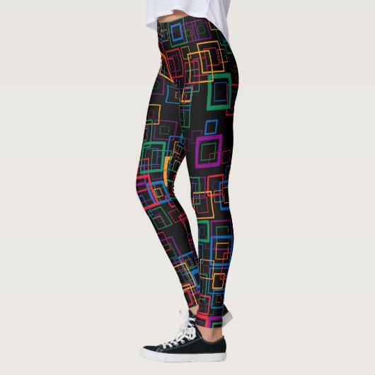 Retro Color Squares Pattern #12 Leggings (Links)