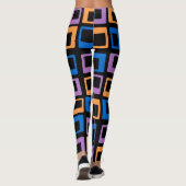 Retro Color Squares Pattern #13 Leggings (Achterkant)