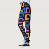 Retro Color Squares Pattern #13 Leggings (Links)