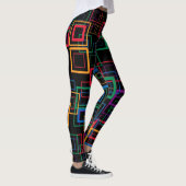 Retro Color Squares Pattern #14 Leggings (Rechts)