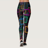 Retro Color Squares Pattern #14 Leggings (Achterkant)
