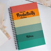  Retro Color Stripe Voornaam Productiviteit Planner