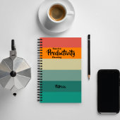  Retro Color Stripe Voornaam Productiviteit Planner
