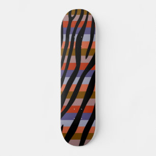 Retro Color Zebra Stripe Patroon 6 Persoonlijk Skateboard
