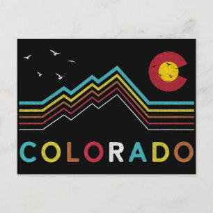 Retro Colorado Flag Rocky Mountain Souvenir Briefkaart