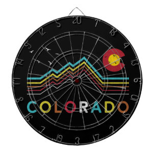 Retro Colorado Flag Rocky Mountain Souvenir Dartbord