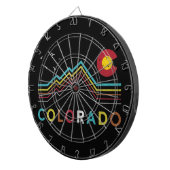 Retro Colorado Flag Rocky Mountain Souvenir Dartbord (Voorkant Rechts)