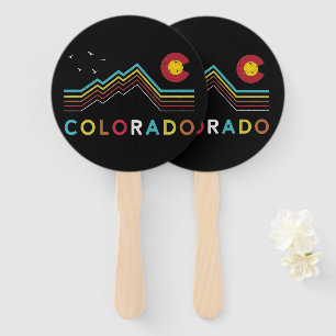 Retro Colorado Flag Rocky Mountain Souvenir Handwaaier