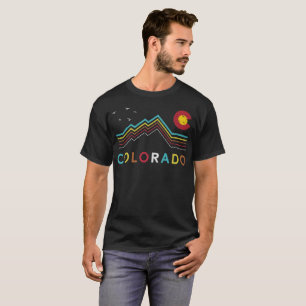 Retro Colorado Flag Rocky Mountain Souvenir T-shirt