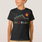 Retro Colorado Flag Rocky Mountain Souvenir T-shirt (Voorkant)