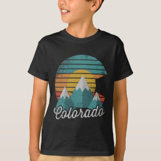 Retro Colorado Mountains Home Love Family Vacking T-shirt