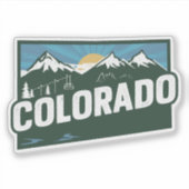 Retro Colorado Sticker (Voorkant)