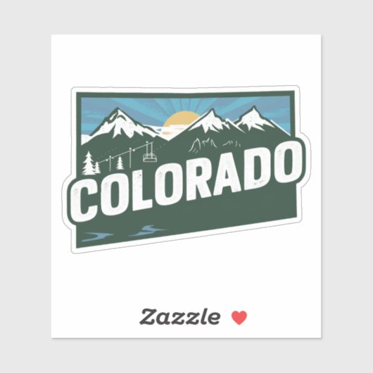 Retro Colorado Sticker (Vel)