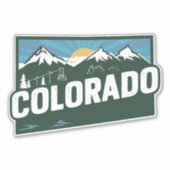 Retro Colorado Sticker (Voorkant)