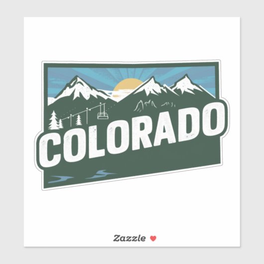 Retro Colorado Sticker (Vel)