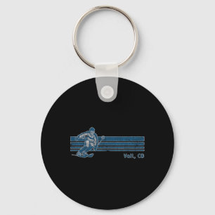 Retro Colorado Vail Skiing T-shirt Sleutelhanger