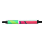 Retro Colorbox Geometric Patroon Zwarte Inkt Pen (Voorkant)