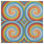 Retro Colored Twist Abstract Art #24 Stof (Swatch)