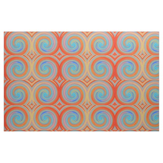 Retro Colored Twist Abstract Art #26 Stof (Fat Quarter)