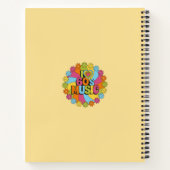 Retro Colorful 60s Music Inspired Design Notitieboek (Achterkant)