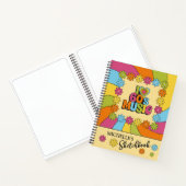 Retro Colorful 60s Music Inspired Design Notitieboek (Binnen)