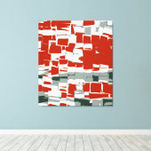 Retro Colorful Abstract Art Deco Canvas Afdruk (Insitu (Houten vloer))