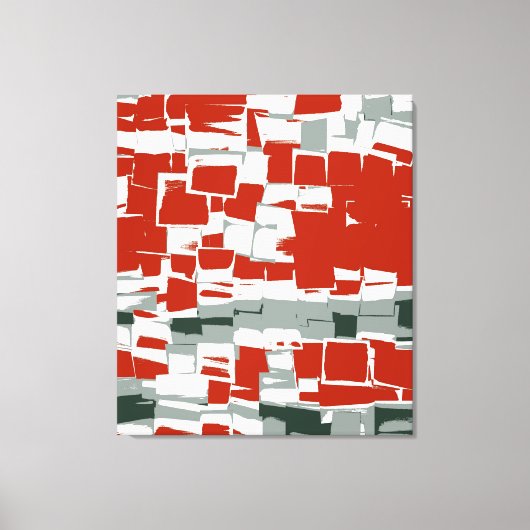Retro Colorful Abstract Art Deco Canvas Afdruk (Voorkant)