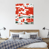 Retro Colorful Abstract Art Deco Canvas Afdruk (Insitu (Slaapkamer))