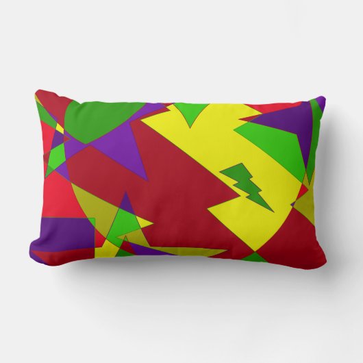Retro Colorful Abstract Kussen (Voorkant)