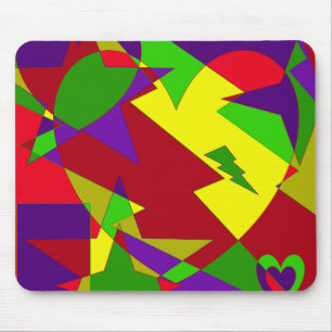 Retro Colorful Abstract Muismat