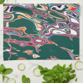 Retro Colorful Abstract Patroon Theedoek (Gevouwen)