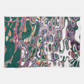 Retro Colorful Abstract Patroon Theedoek (Horizontaal)
