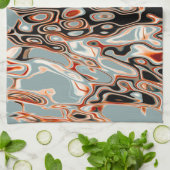 Retro Colorful Abstract Patroon Theedoek (Gevouwen)