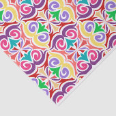 Retro Colorful Abstract Patroondepagina Tissuepapier (Detail)