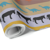Retro Colorful Animals Modern Stripes Pattern #10 Cadeaupapier (Rol Hoek)
