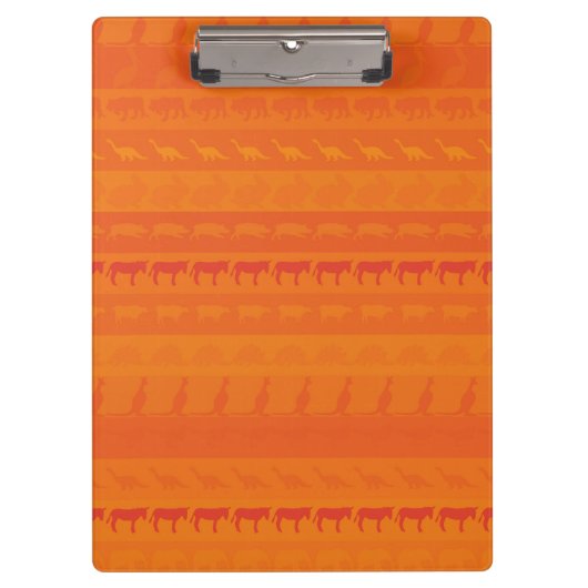 Retro Colorful Animals Modern Stripes Pattern #10 Klembord (Voorkant)