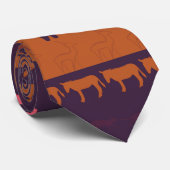 Retro Colorful Animals Patroon #2 Stropdas (Opgerold)