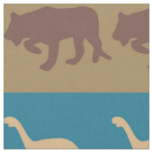 Retro Colorful Animals Patroon #8 Stof (Close Up)