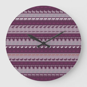 Retro Colorful Animals Patroon Grote Klok