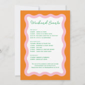 Retro Colorful Bachelorette Weekend Kaart (Achterkant)