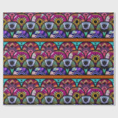 Retro Colorful Beauful Boho Bohemian Cadeaupapier (Vlak)